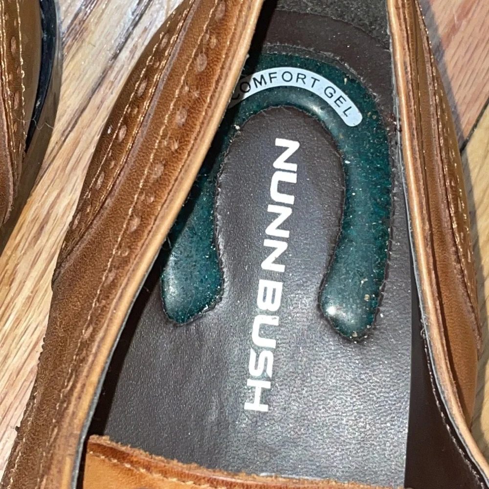 NEW ! Nunn Bush Men's Nelson Wingtip Oxfords dress shoes Cognac  12 M